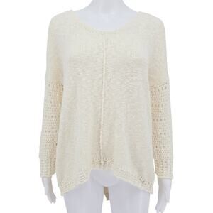 Lucky Brand Women's Boho Long Sleeve Top Cream L New